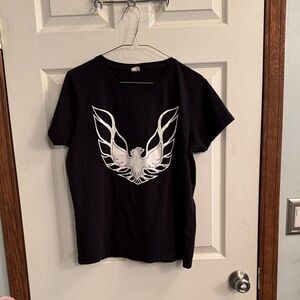 Black Graphic Eagle Tee - Women